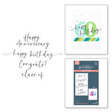 Sweeping Celebration Sentiments Press Plates from the Color Mix Celebrations Collection