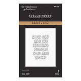 How Old? Press + Foil Plate