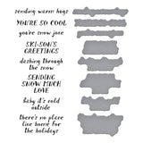 Ski-son's Greetings Sentiments BetterPress Plate & Die Set from the Ski-son's Greetings Collection by Simon Hurley