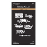 Classic Mouse Happy Sentiments Press + Foil Plate & Die Set