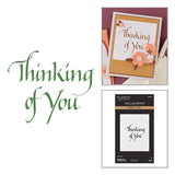 Upright Italic Thinking of You Press + Foil Plate by Paul Antonio
