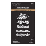 Classic Mouse Wedding Sentiments Press + Foil Plate & Die Set
