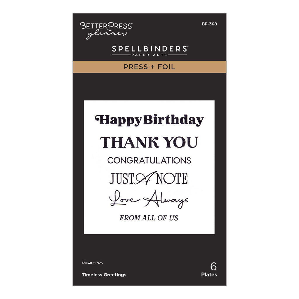 Timeless Greetings Press + Foil Plates