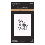 Upright Italic Joy to the World Press + Foil Plate by Paul Antonio