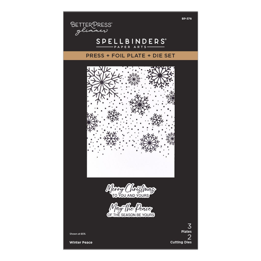 Winter Peace Press + Foil Plate & Die Set