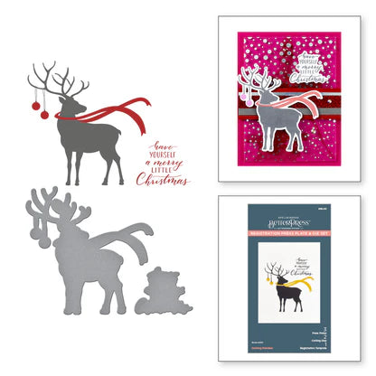 Dashing Reindeer Registration Press Plate & Die Set from the Home for the Holidays Collection