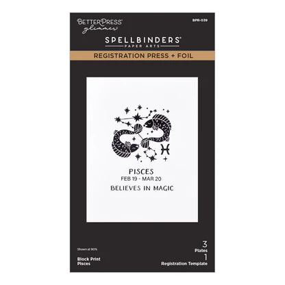 Block Print Pisces Registration Press + Foil Plate