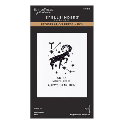 Block Print Aries Registration Press + Foil Plate