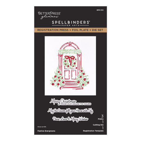 Festive Evergreens Registration Press + Foil Plate & Die Set