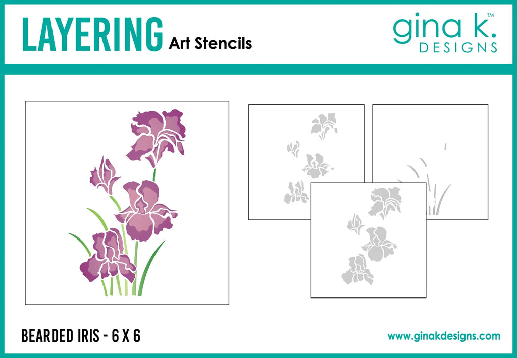 Bearded Iris Stencils