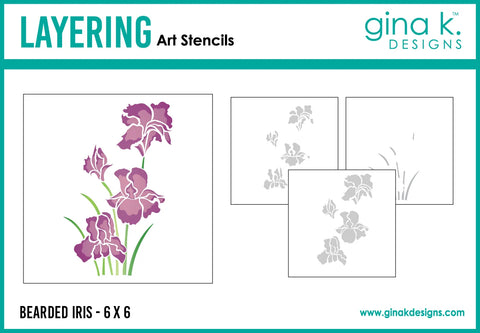 Bearded Iris Stencils