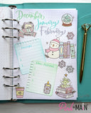 Winter Bookish Rub-ons