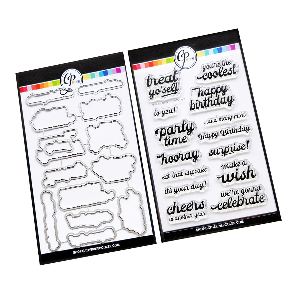 Birthday Banter Sentiments Stamp and Die Bundle