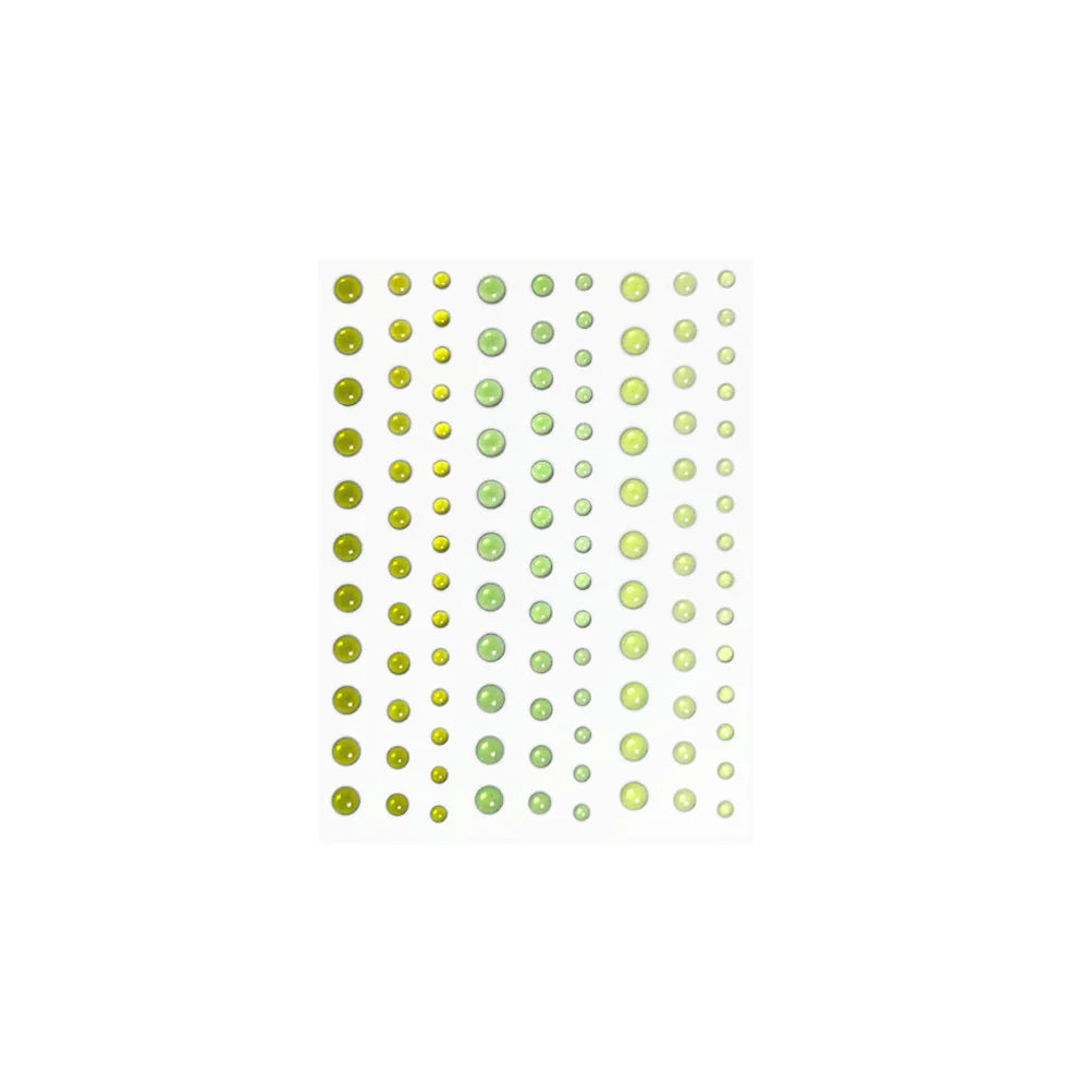 Translucent Greens Hero Hues Enamel Dots