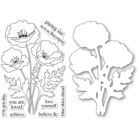Playful Poppies Clear Stamp and Die Set