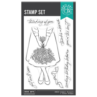 Hero Arts Summer Blooms Clear Stamps from the Seaside Blooms Collection