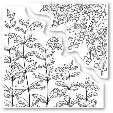 Leaves and Berries Cling Stamp set