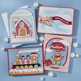 Gingerbread Train Etched Dies from the Candy Christmas Collection by Stamperia