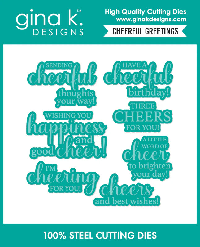 Cheerful Greetings Die Set