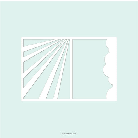 Clear Skies Stencil (1 qty; 6 x 9)