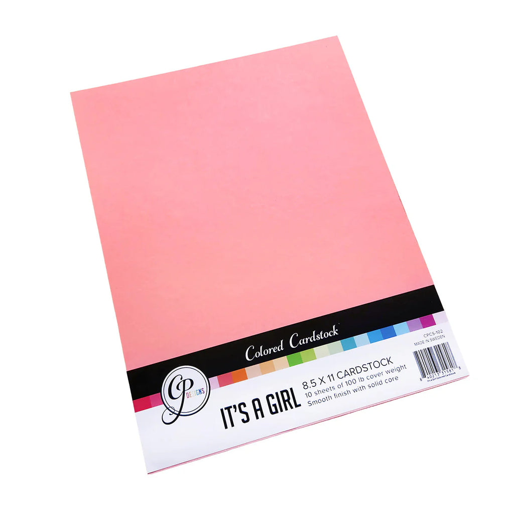 It's a Girl Colored Cardstock