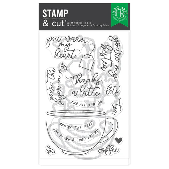 Coffee or Tea Stamp & Cut