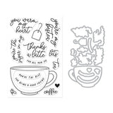 Coffee or Tea Stamp & Cut