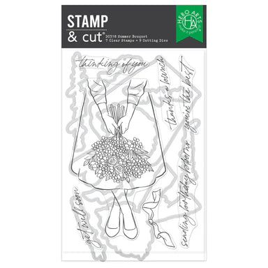 Hero Arts Summer Bouquet Stamp & Cut Set from the Seaside Blooms Collection