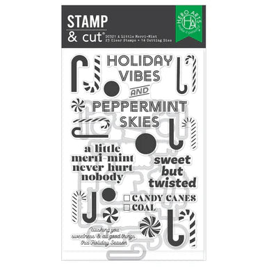 Hero Arts A Little Merri-Mint Stamp & Cut Set from the Candy Cane Season Collection
