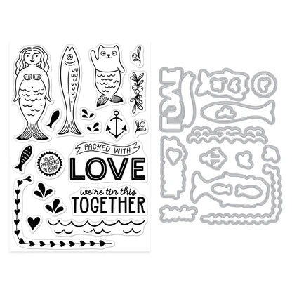 Hero Arts Partners In Brine Stamp & Cut Set