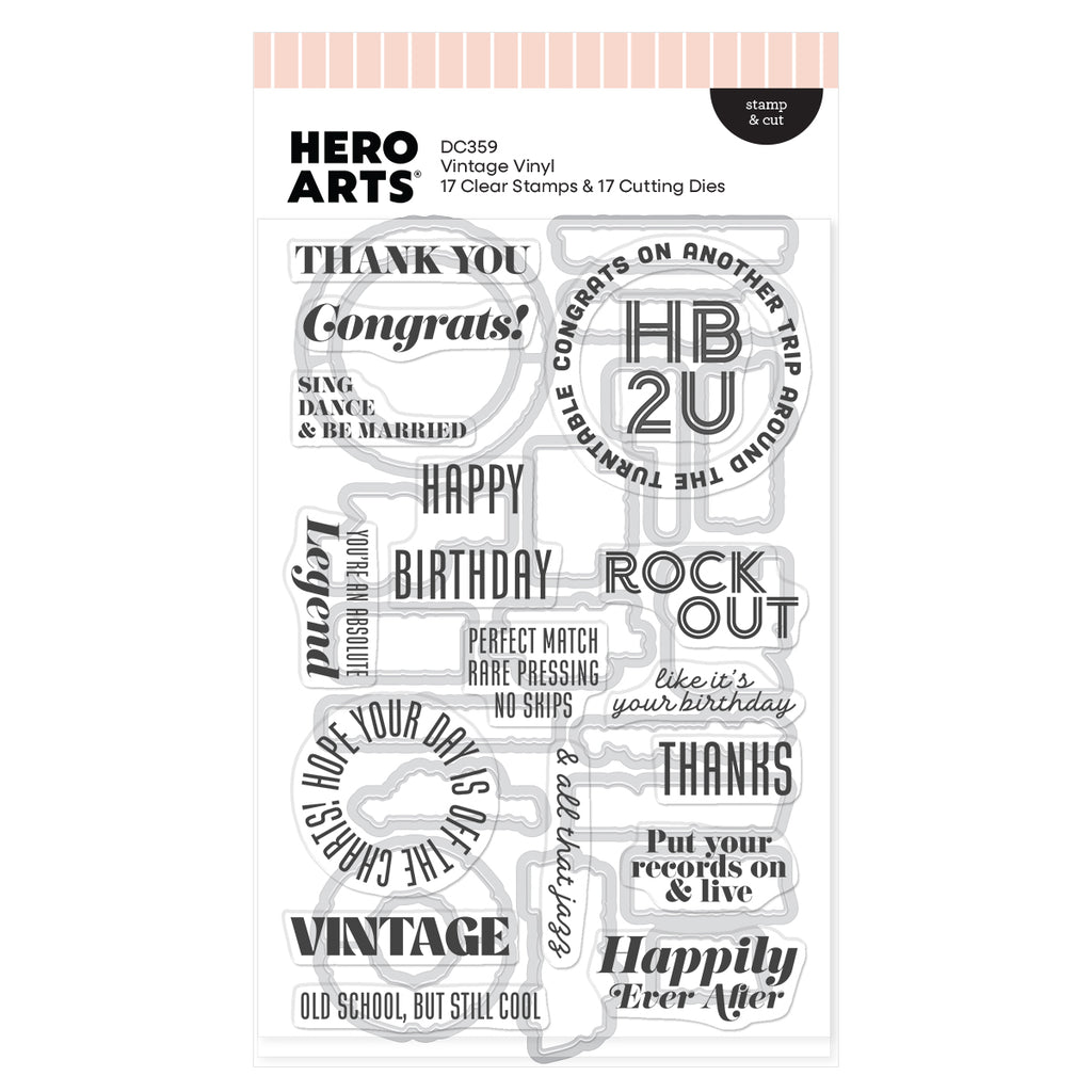 Hero Arts Vintage Vinyl Stamp & Cut
