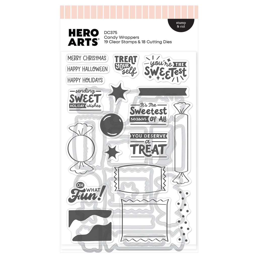 Candy Wrappers Stamp & Cut by Carly Tee