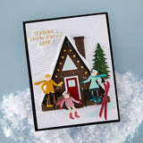 Hit the Slopes Etched Dies from the Ski-son's Greetings Collection by Simon Hurley