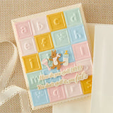 Classic Pooh Baby Blocks 3D Embossing Folder with Simple Stories