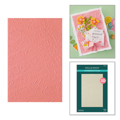 Favorite Song 3D Embossing Folder