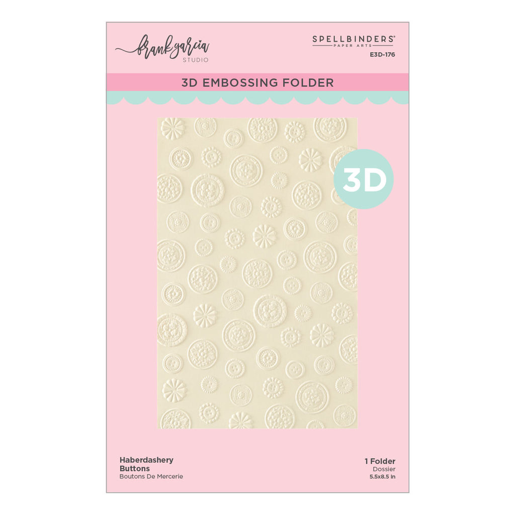 Haberdashery Buttons 3D Embossing Folder by Frank Garcia