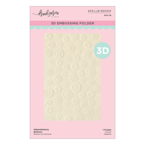 Haberdashery Buttons 3D Embossing Folder by Frank Garcia