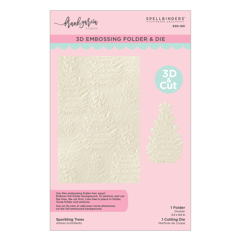 Sparkling Trees 3D Emboss & Cut Folder by Frank Garcia