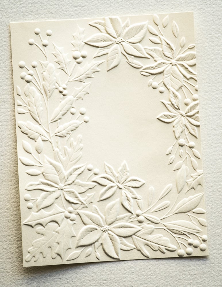 Poinsettia Corner 3D Embossing Folder and Dies