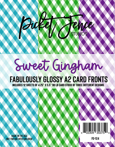 Fabulously Glossy A2 Card Fronts - Sweet Gingham