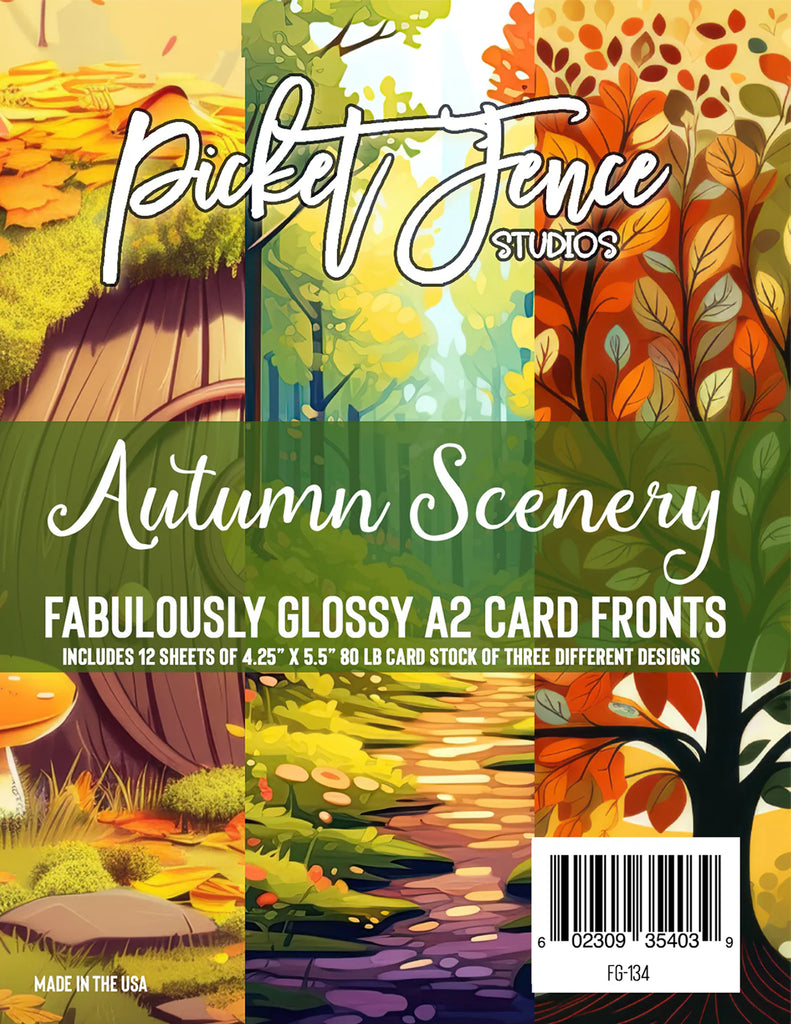 Fabulously Glossy A2 Card Fronts (12 pk)-Autumn Scenery