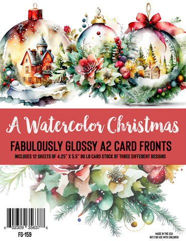 Fabulously Glossy A2 Card Fronts (12 pk)-A Watercolor Christmas*