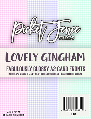 Fabulously Glossy A2 Card Fronts (12pk)-Lovely Gingham