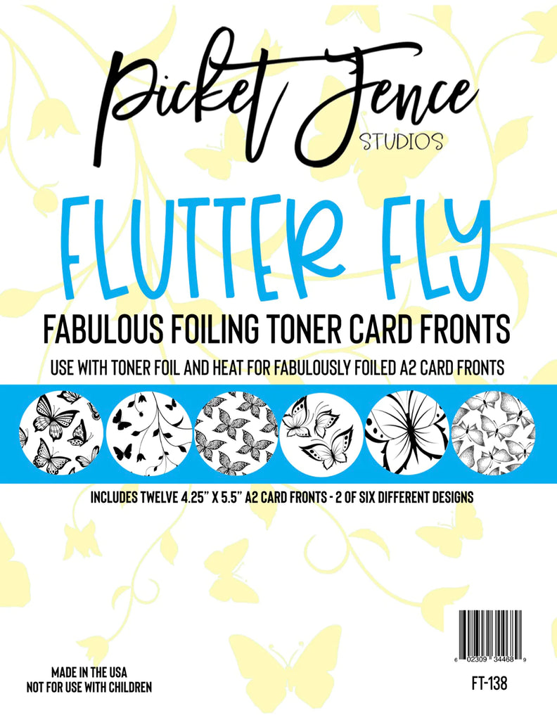 Fabulous Foiling Toner Card Fronts - Flutter Fly