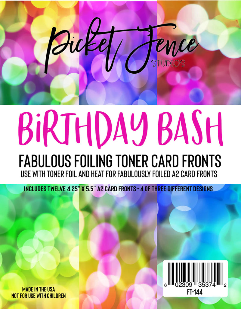 Fabulous Foiling Toner A2 Card Fronts - Birthday Bash