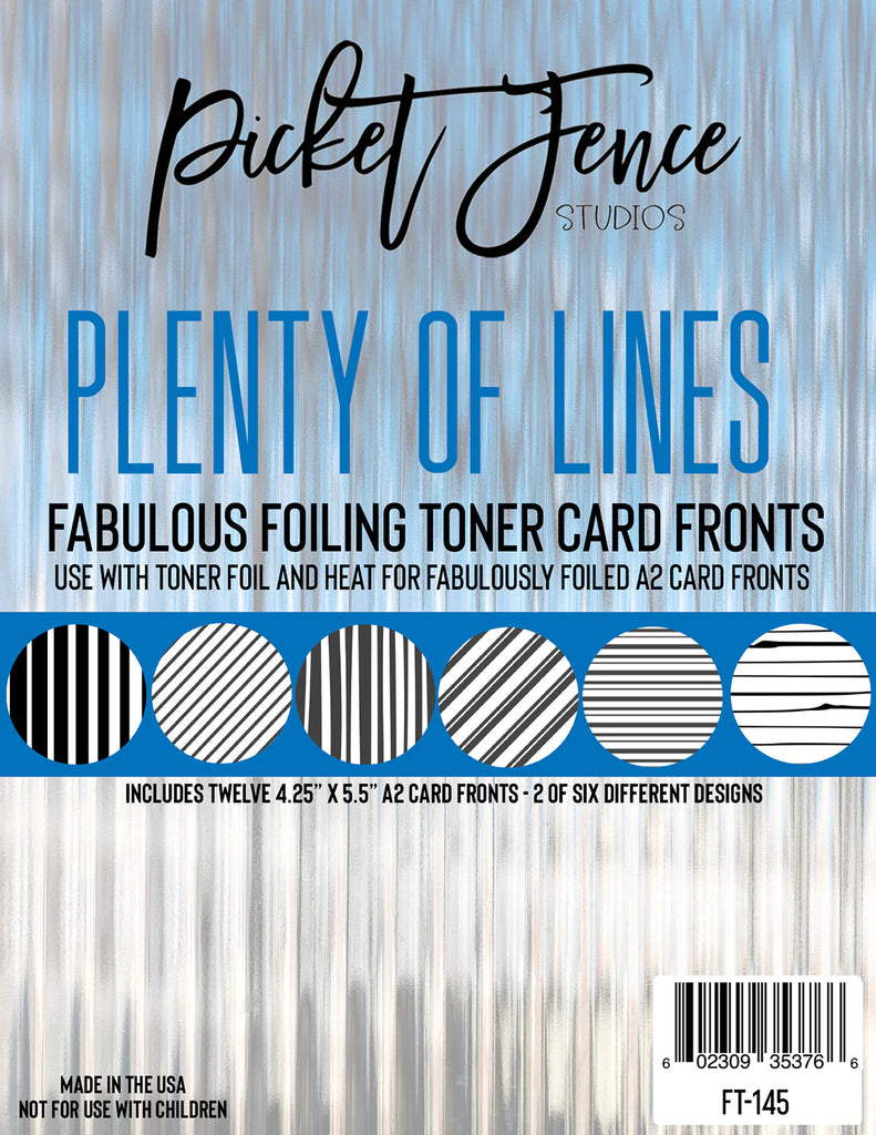 Fabulous Foiling Toner A2 Card Fronts - Plenty of Lines