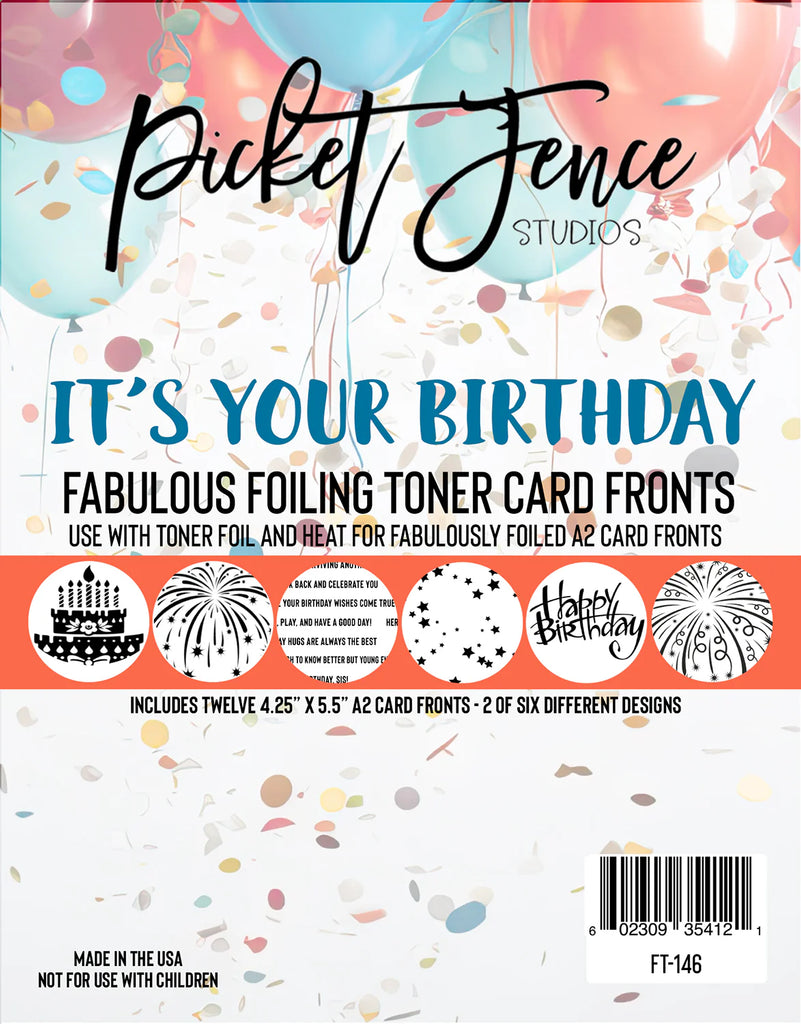 Fabulous Foiling Toner A2 Card Fronts - It's Your Birthday