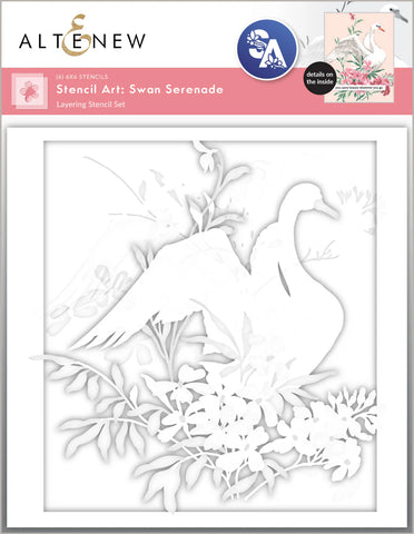 Stencil Art: Swan Serenade Layering Stencil Set (6 in 1)
