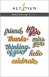Stylish Greetings 2 Die Set