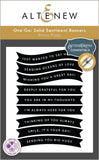 One-Go: Solid Sentiment Banners Press Plate
